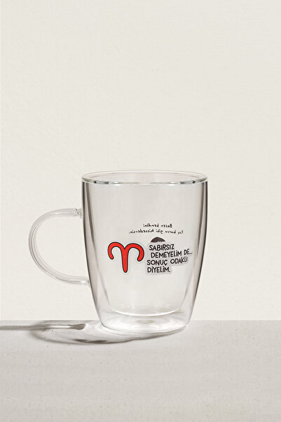 Paşabahçe Hisli Şeyler Aries Zodiac Mug, Stylish Design