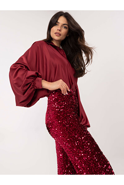 Factory Price Pantaloni Dama Bordo