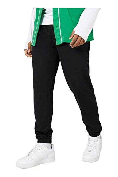 Generic Men’s Black Cotton Joggers – Slim Fit Stretch Sweatpants with Elastic...