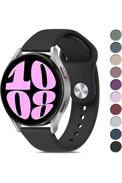 ELTRAZONE Black Soft Silicone Sport Band for Samsung Galaxy Watch 6 (40mm/44m...