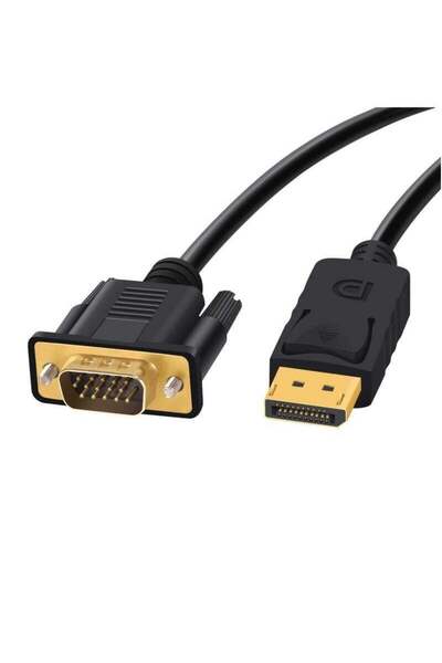 ELTRAZONE كابل DP إلى VGA مطلي بالذهب، كابل Displayport إلى VGA ذكر، أسود، بط...