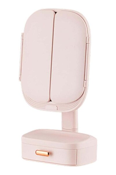 ELTRAZONE Tri-Fold Makeup Mirror with LED Lights – Adjustable Touch Screen Va...