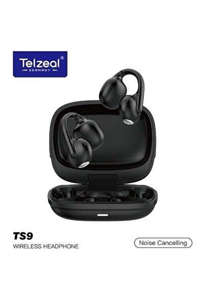 TELZEAL TS9 Wireless Open Earbuds | 24H Playtime Bluetooth Headset with AI No...