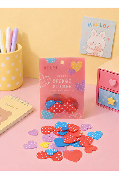 Midi Heart Shaped Foam Stickers