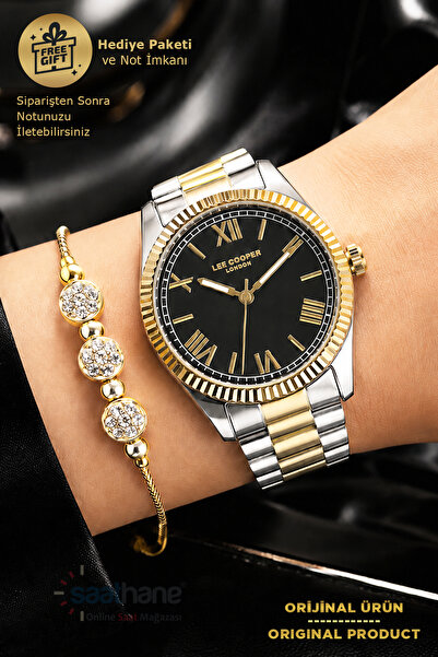 Saathane Original Rlx Model Black Dial Gold White Women's Wristwatch