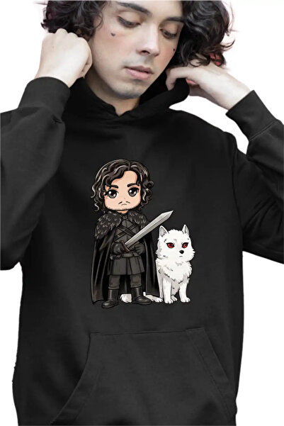 OEM Hanorac Copii Baieti Game of Thrones Jon Snow Ghost Wolf