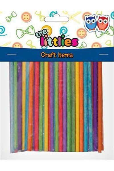 The Littlies Διάκακις Κυλινδρικά Χρωματιστά Ξυλάκια 4x100mm 100 τεμάχια The L...