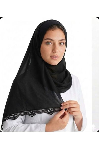 Veil Designer طرحة بوال بشغل اويه مع كوروشيه تركي علي الطرفين بقماش ياباني ال...