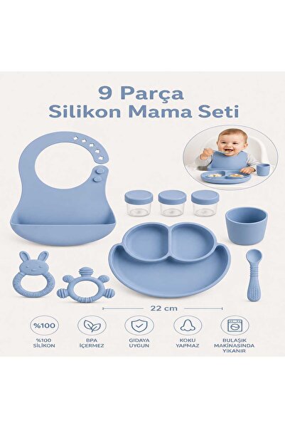 ERMA HOME 9 Piece Food Set |   100% Silicone |   Bpa Free |   Suitable for Su...