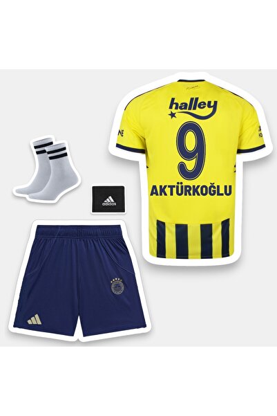 Quaxram Aktürkoğlu-9 Fênêrbâhç'ê 26-27 Yeni Sezon 4'lü Set Çocuk Futbol Forma...