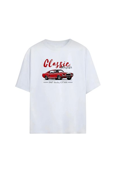 Grafftee Clothing تي شيرت قطني فاخر بتصميم سيارة قديمة للجنسين |   تي شيرت مط...