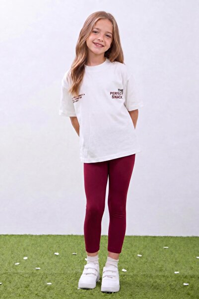 Perendi Girls' T-Shirt and Leggings Set Soft and Comfortable Summer Set