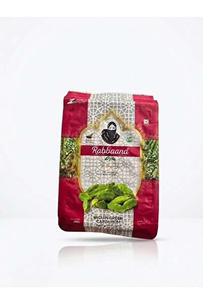 RABBAANA Premium Indian Green Cardamom 8mm - Green Pod Grade 1 250g
