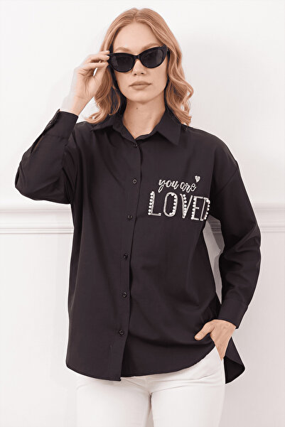 Fulla Moda Stoned Loved Printed Casual Shirt