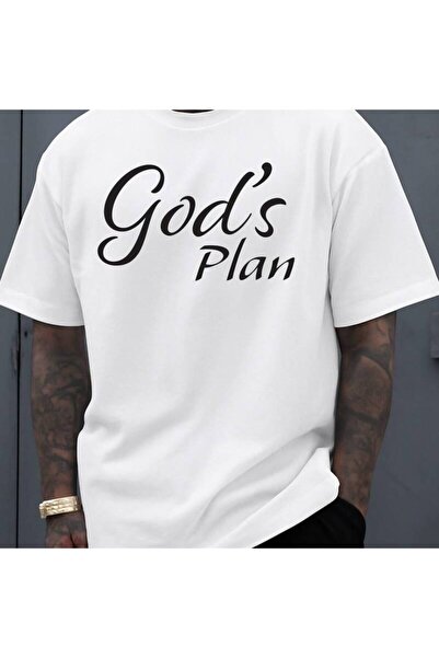 12 Teknoloji God'S Plan Crewneck Tee Men White Casual Funny Comfortable Loose...