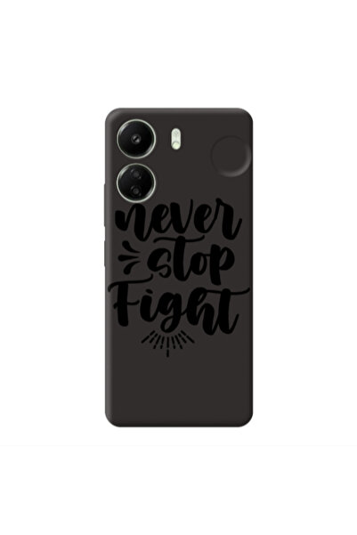 Other Xiaomi Redmi 13C Never stop fight Black Colored Silicone TPU Θήκη