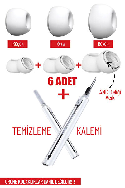 Nezih Case AirPods Pro / Pro 2 Uyumlu Anc Delikli Silikon Yedek Kulaklık Ucu ...