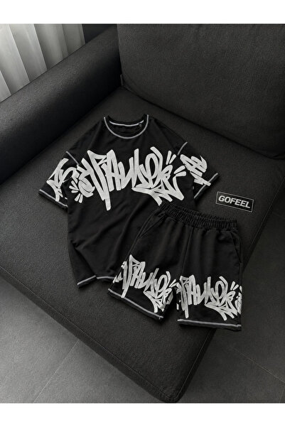 Gofeel طقم تي شيرت وشورت للجنسين من OPHELLA Graffiti