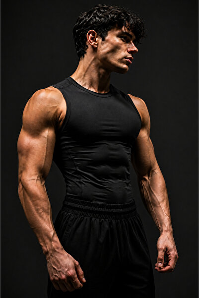Stylovi Basic Compression Athlete Tank Top+ |   Flexible, Fit, Zero Sleeve Sp...