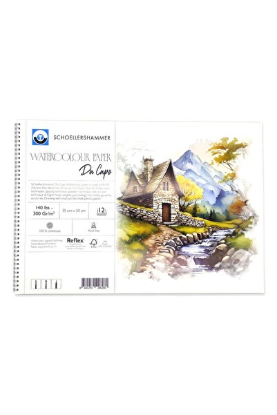 Art & Art Schoellershammer Da Capo Cold Press Watercolor Notebook 300 Gr 35X5...
