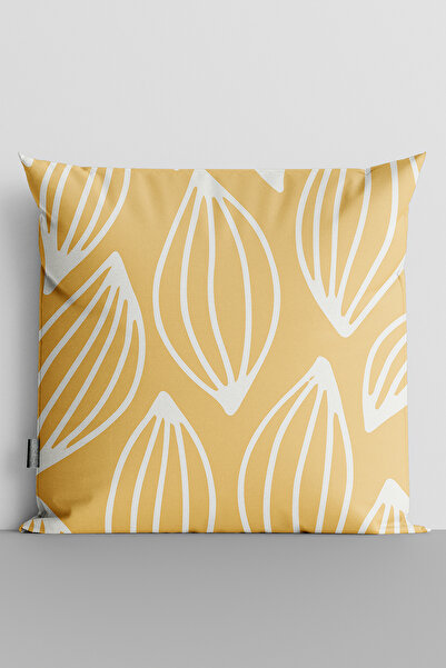 TicaretJet White Shapes Double Sided Digital Printed Pillow Throw Pillow Cove...