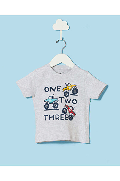REDTAG Infant Boys White Printed T-Shirt