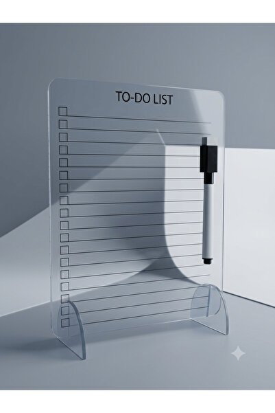 mufemu Şeffaf Masaüstü To Do List Yazı Tahtası Silinebilir Akrilik Yapılacakl...