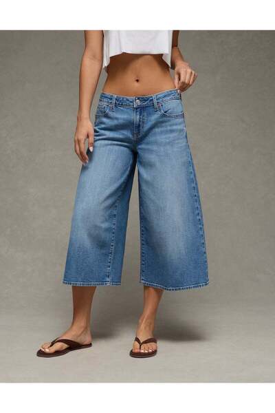 AMERICAN EAGLE AE Dreamy Drape Stretch Low-Rise Culotte Jean