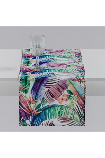home&you Traversă decorativă cu frunze NOVEN 35x180 cm