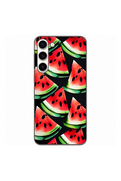 OEM Калъф, съвместим със Samsung Galaxy S23 Plus, силиконов гел TPU, с десен ...