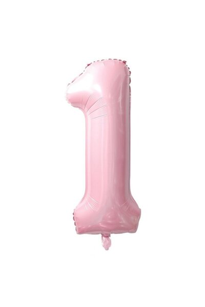 OEM Balon din folie număr, 102cm, Roz bebeluș