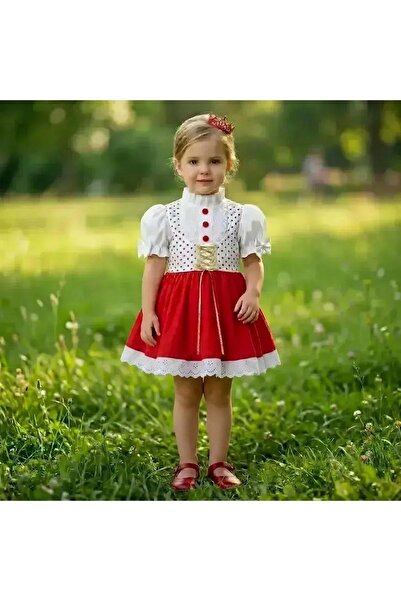 PembeMavi Baby Collections Girl's Dress Red