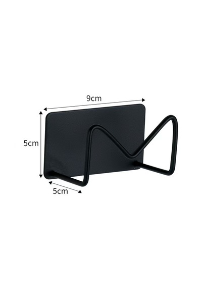 Choice black Non-Punching Wall Mounted Storage Rack Stainless Steel Adhesive ...