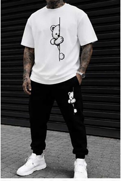 COZYWEAR Unisex Oversize Shorts Set Short Sleeve T-Shirt Comfortable Fit Summ...