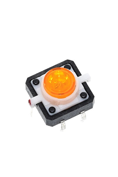 Generic Tactile Push Button με LED Κίτρινο 12x12mm