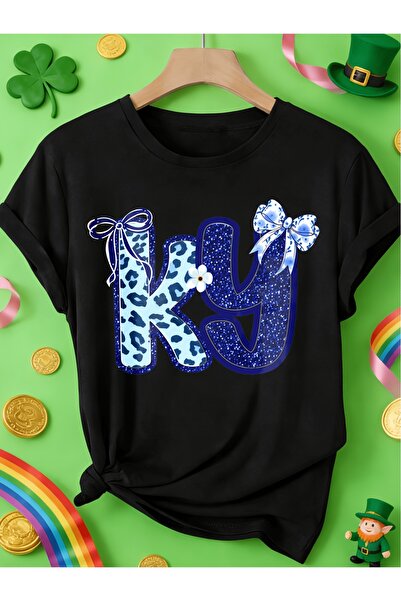 212Wear Trendy Unisex Patterned T-Shirt Featuring Blue Leopard Print Design w...