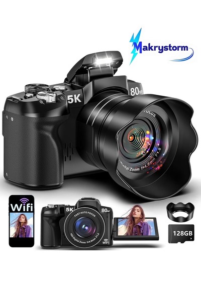 Makrystorm 8K Digital Camera, DSLR camera for Photography, 88MP Autofocus WiF...