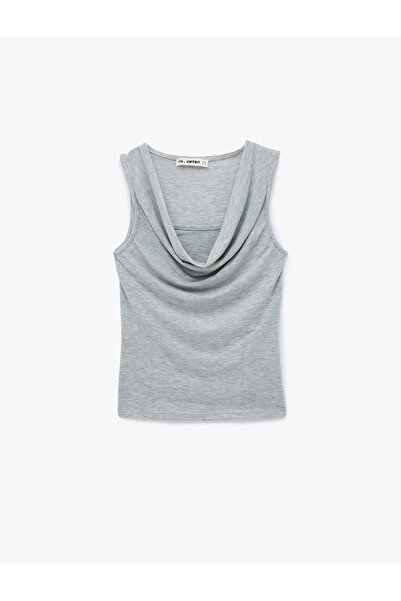 Koton Plunging Neck Sleeveless Blouse