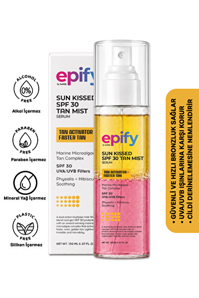 EPİFY Sun Kissed SPF 30 Mist Spray, 30 Faktör Self Tanning Spray, Bronzlaştır...