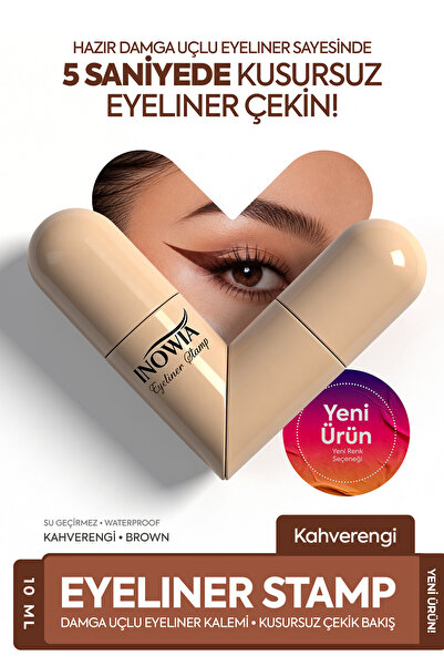 İnowia YUZA-Eyeliner Stamp-Kahverengi-Çift Taraflı-Suya dayanıklı