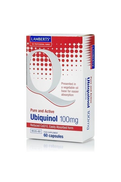 Lamberts Ubiquinol 100mg Συμπλήρωμα Διατροφής σε Ενεργή Μορφή του Συνενζύμου ...