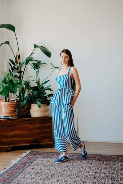 Mama in Love Barrel Stripes Pants