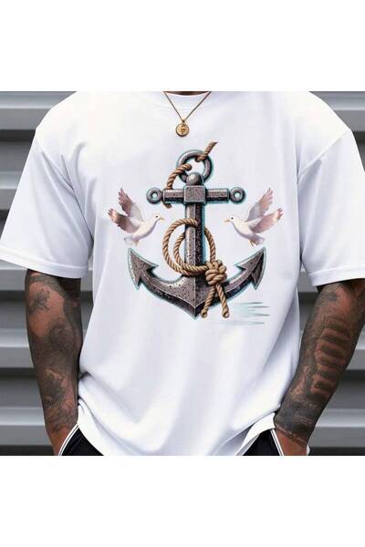 NOURAM Classic Nautical Graphic Men'S T-Shirt, Casual Crew Neck Tee Featuring...
