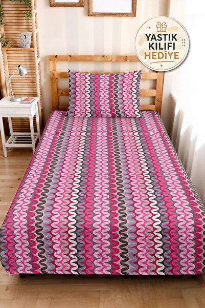 Evimde Bambaşka Set decorativ cu pătură pentru pat de o persoană, cu design g...
