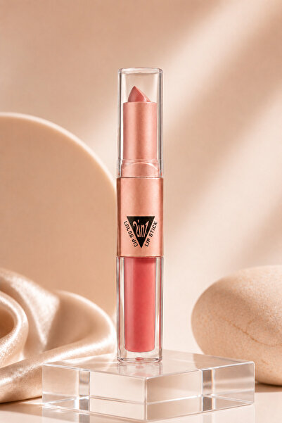 Sudedi Home 2-in-1 Stick Lipstick and Lip Gloss Lip Gloss with Nude Pink Tint...
