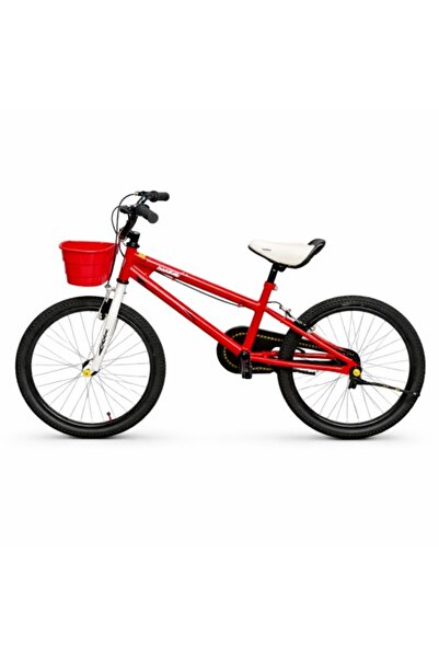 E-ANAMAG Bicicletă pentru copii FeichiBaby, 18″, Roșu, Coș inclus, Pentru vâr...