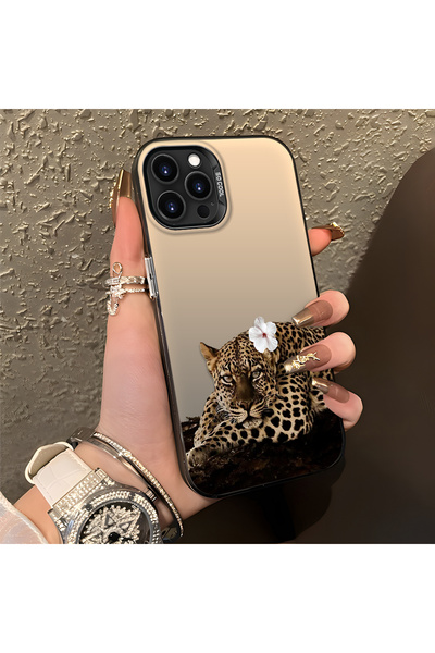 ARTISHELL iPhone 13 Pro Max Uyumlu Çiçek ve leopar desenli, trend, hafif lüks...