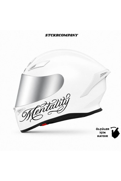 STCKRCO Mentality Yazı Sticker | Mentality Kask Stickerı | Kask & Grenaj Uyum...