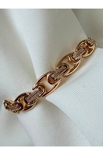 ZÜLİSCH Steel Bracelet Original Xuping Quality Zircon Stone Rose Gold Color S...