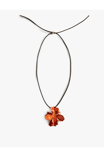 Koton Steel Flower Necklace - X Melis Ağazat